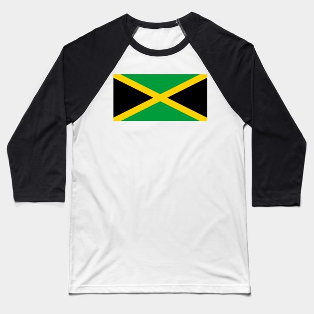 Jamaica National Flag Baseball T-Shirt by Culture-Factory